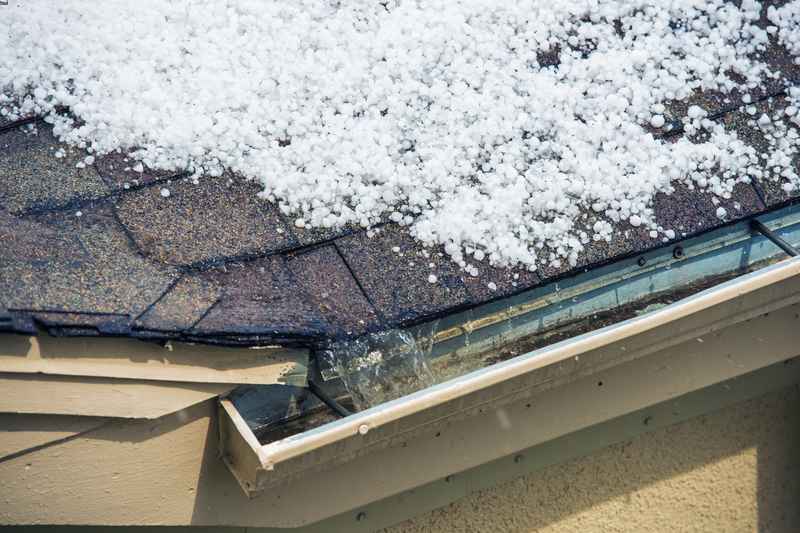 assessing hail damage, Chagrin falls