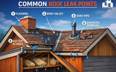5 Most Common Leak Points in a Roofing System