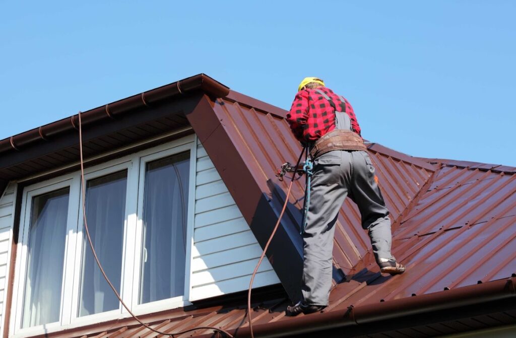 standing seam metal roof installation