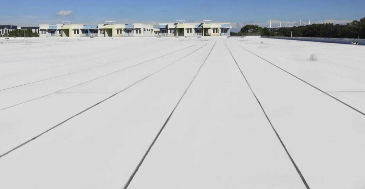 commercial flat TPO membrane roof installation for industrial facility in Jefferson, Ashtabula, and Mentor