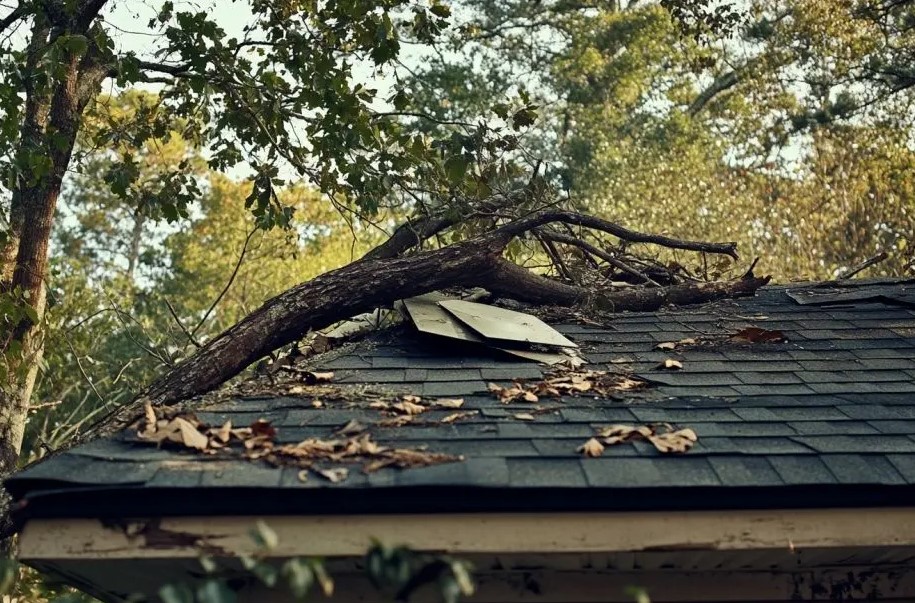 tree fell on your roof